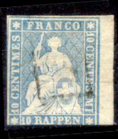 Svizzera-061 - 1854 - Y&T: N.27c (o) - Privo Di Difetti Occulti. - Used Stamps