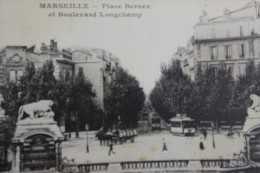 CPA DE MARSEILLE Place Bernex Et Boulevard Lonchamp Des Attelages Et Le Tramway - Cinq Avenues, Chave, Blancarde, Chutes Lavies