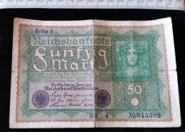 Billet De 50 Mark, 1919  Reichsbanknote  N°945302 - 50 Mark