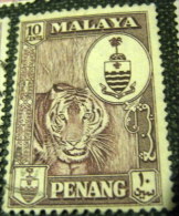 Penang 1960 Tiger 10c - Used - Penang