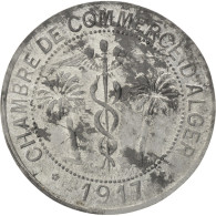 Monnaie, Algeria, 10 Centimes, 1917, TTB, Zinc, Elie:10.6 - Notgeld