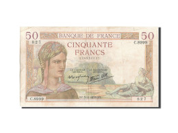Billet, France, 50 Francs, 50 F 1934-1940 ''Cérès'', 1938, 1938-11-03, TB+ - 50 F 1934-1940 ''Cérès''