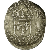 Monnaie, France, Louis XIV, Sol De 15 Deniers Contremarqué D'une Fleur De Lis - 1643-1715 Lodewijk XIV De Zonnekoning