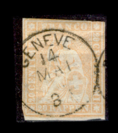 Svizzera-067a - 1854 - Y&T: N.29b (o) - Privo Di Difetti Occulti. - Used Stamps