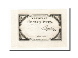 Billet, France, 5 Livres, 1793, Barba, SPL, KM:A76, Lafaurie:171 - Assignats