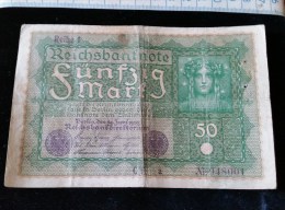 Billet De 50 Mark, 1919  Reichsbanknote  N°948001 - 50 Mark