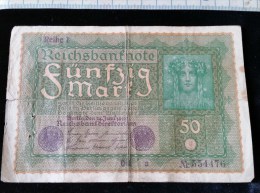 Billet De 50 Mark, 1919  Reichsbanknote  N°554476 - 50 Mark