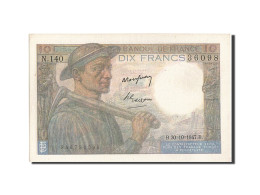 Billet, France, 10 Francs, 10 F 1941-1949 ''Mineur'', 1947, 1947-10-30, TTB - 10 F 1941-1949 ''Mineur''