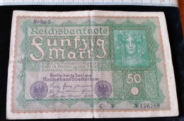 Billet De 50 Mark, 1919  Reichsbanknote  N°156789 - 50 Mark