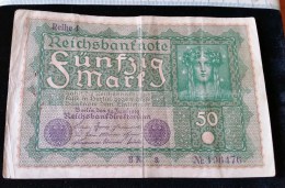 Billet De 50 Mark, 1919  Reichsbanknote  N°196476 - 50 Mark