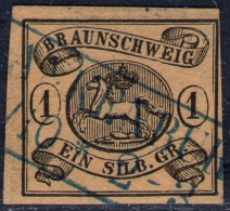 Ortsstempel Blankenburg Auf 1 Sgr. Mattgelb - Braunschweig Nr. 6 A - Pracht - Tiefst Geprüft Brettl - Brunswick
