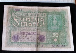 Billet De 50 Mark, 1919  Reichsbanknote  N°783181 - 50 Mark