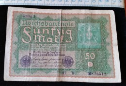 Billet De 50 Mark, 1919  Reichsbanknote  N°826512 - 50 Mark