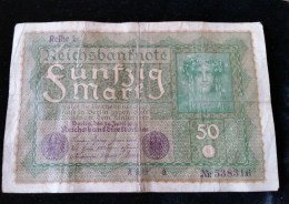 Billet De 50 Mark, 1919  Reichsbanknote  N°538316 - 50 Mark