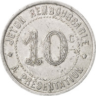 Monnaie, France, 10 Centimes, 1922, TTB, Aluminium, Elie:20.2 - Notgeld