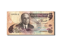Billet, Tunisie, 5 Dinars, 1973, 1973-10-15, TB - Tunisie