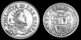 FELIPE III (1.598-1.621) DUCATON 1.608  MILAN  PLATA  SC/UNC  Réplica    T-DL-10.398 - Andere & Zonder Classificatie