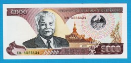 LAOS 5000 KIP 2003  Serie XM 4556434 Kaysone Phomvihane  P#34b - Laos