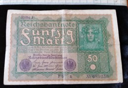 Billet De 50 Mark, 1919  Reichsbanknote  N°689250 - 50 Mark