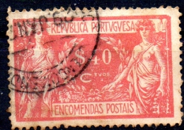 PORTUGAL 1920 Parcel Post -  40c. - Red   FU SOME PAPER ATTACHED - Oblitérés