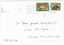Burkina Faso - 19?? - Escabeau Lobi + Crocodile - Viaggiata Per Thionville, France - Burkina Faso (1984-...)