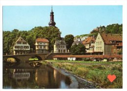 25379-LE-ALLEMAGNE-BAD KREUZNACH-Nahepartie Lit Blick Auf Dis Brueckenhaeuser Und Die Kreuzburg - Bad Kreuznach