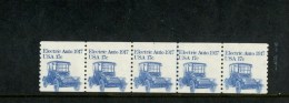 USA POSTFRIS MINT NEVER HINGED POSTFRISCH EINWANDFREI SCOTT 1906 Pcn Strip 5 Nr 4 Boven Electric Auto 1917 - Rollen (Plaatnummers)