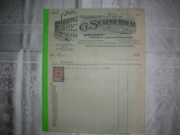 R!,Wien,G.Schneider Gummi-asbest Fabrikate,hospital Rubber Factory,illustrated Invoice,medical Industry,tax Stamp 2 Hell - Österreich