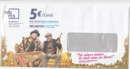 1791FM- TELEVISION AND COMMUNICATIONS PROVIDER COMPANY ADVERTISING PREPAID COVER, ROMANIA - Covers & Documents