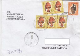 17592- POPULAR ART, CERAMICS, STAMPS ON REGISTERED COVER, 2010, ROMANIA - Lettres & Documents
