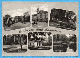 Bad Lausick - S/w Mehrbildkarte 4 - Bad Lausick