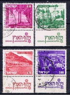 IL+ Israel 1971 Mi 527 531 533 537 Landschaften - Oblitérés (avec Tabs)