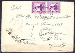 LOT De 3 Lettres RECOMMANDEES De CALARAS    Annee 1955   Pour AVIGNON Vaucluse  Avec COURRIER - Postmark Collection