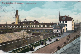 Nordseebad CUXHAVEN Der Fischmarkt Belebt Color Vogelschau 1.8.1912 Gelaufen - Cuxhaven