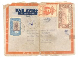 Côte Française Des Somalis - Lettre De Djibouti - 1939 - Vers Bougie - Algérie - Timbres N°93, 165, 167. - 7 Cachets - Covers & Documents