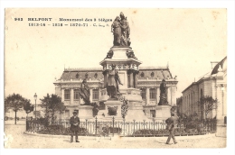 Cp, 90, Belfort, Monument Des 3 Sièges, écrite 1916 - Belfort – Siège De Belfort