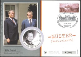 Postcard Willy Brandt 2010 From Germany - Unclassified