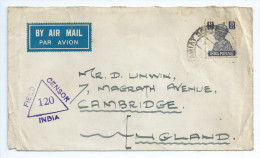 India 1940s Air Mail Censored Cover FIELD CENSOR INDIA 120 (SN 2456) - 1936-47 King George VI