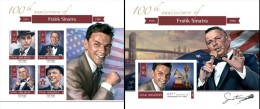 Maldives 2015, Frank Sinatra, 4val In BF+BF IMPERFORATED - Chanteurs