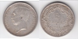 **** BELGIQUE - BELGIUM - 2 FRANCS 1911 ALBERT ROI DES BELGES - ARGENT - SILVER **** EN ACHAT IMMEDIAT - 2 Francos