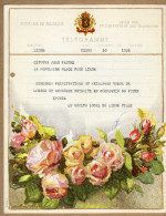 Télégramme Fleurs Roses - Telegramas