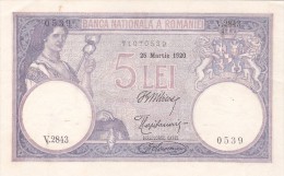 ROUMANIE - Billet De  5 LEI.   15-03-1920 . AXF - Rumania