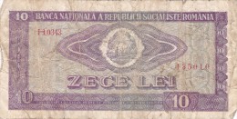 ROUMANIE - Billet De  10  LEI.   1966  Used. - Rumania