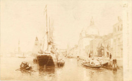 Peintures & Tableaux -Bateaux- Salon De Paris - Gaston Roullet -Quai De Saint Giovanni- Italie -Venise- Venezia - Venice - Malerei & Gemälde