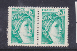 FRANCE N° 1967 20C EMERAUDE TYPE SABINE 0 DE 0.20 TEINTE TENAT A NORMAL NEUF SANS CHARNIERE - Neufs