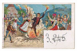 USAGE ET COSTUMES D´ALSACE  8. - Les Feux De La Saint-Jean. - Kauffmann, Paul