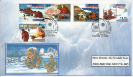 Recherches Scientifiques De L'Australie En Antarctique.Yvert 110/14, Belle Lettre FDC Adressée En Nouvelle-Zélande - Forschungsprogramme