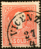 Lombardy-Venetia,1858,5 Soldi,Sassone#28,cancel:Vicenza,27/4,see Scan - Lombardo-Veneto