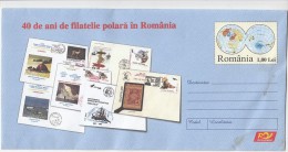 1894FM- ROMANIAN POLAR PHILATELY ANNIVERSARY, COVER STATIONERY, 2008, ROMANIA - Eventi E Commemorazioni