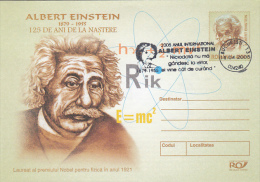 17712- ALBERT EINSTEIN, SCIENTIST, COVER STATIONERY, 2004, ROMANIA - Albert Einstein